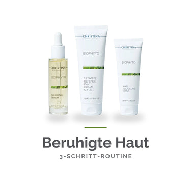 Routine-Set Beruhigte Haut – Christina Bio Phyto Serum, Tagespflege und Maske