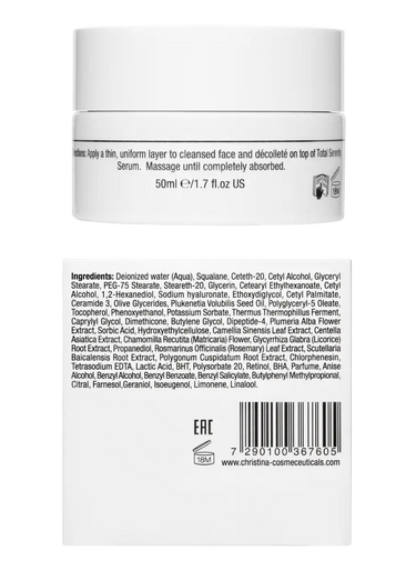 Christina Cosmetics Unstress Harmonizing Night Cream Rückseite