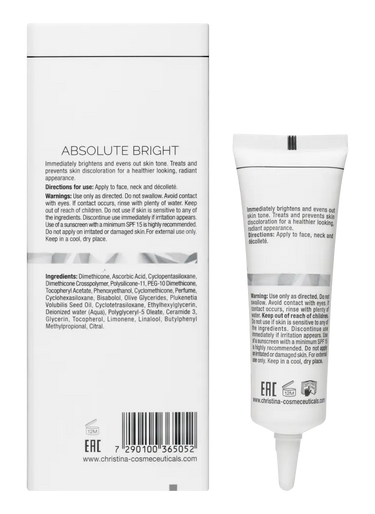 Christina Cosmetics Illustrious Absolute Bright Rückseite