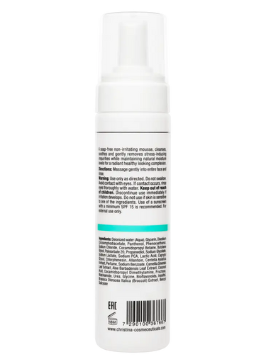 Christina Cosmetics Unstress Unstress Comfort Cleansing Mousse Rückseite