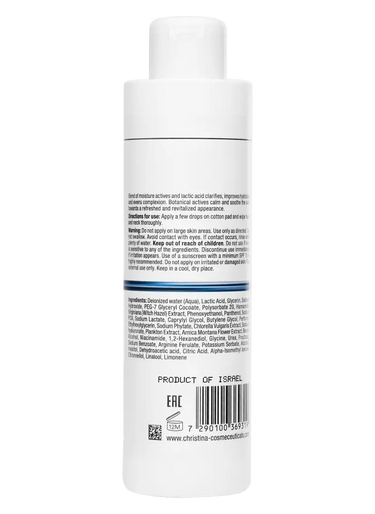 Christina Cosmetics Line Repair Hydra Lactic Active Toner Rückseite