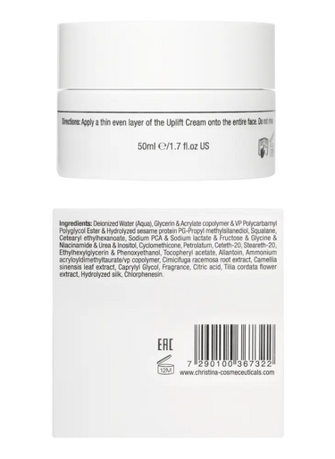 Christina Cosmetics Silk Uplift Cream Rückseite