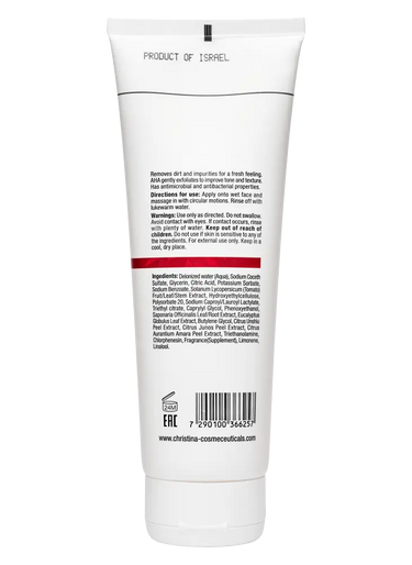 Comodex Clean & Clear Cleanser Verpackung Hinten