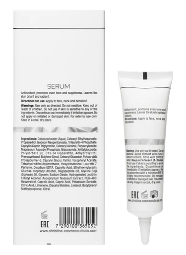 Christina Cosmetics Illustrious Serum Rückseite