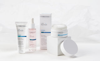 Christina Line Repair Hydra – Feuchtigkeitspflege mit Hyaluronsäure für dehydrierte Haut: Theraskin+HA Serum, Elastin Collagen und Ginseng Cream