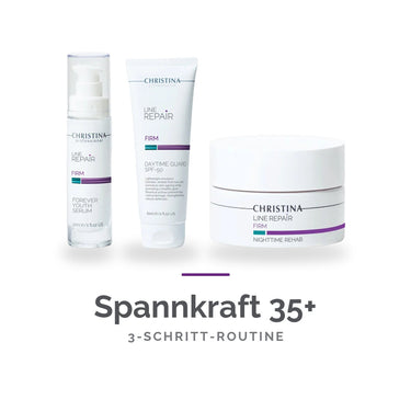 Routine-Set Spannkraft 35+ – Christina Line Repair Serum, Tages- und Nachtpflege