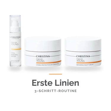 Routine-Set Erste Linien – Christina Forever Young Serum, Tages- und Nachtpflege