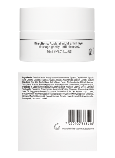Christina Cosmetics Muse Revitalizing Night Cream Rückseite