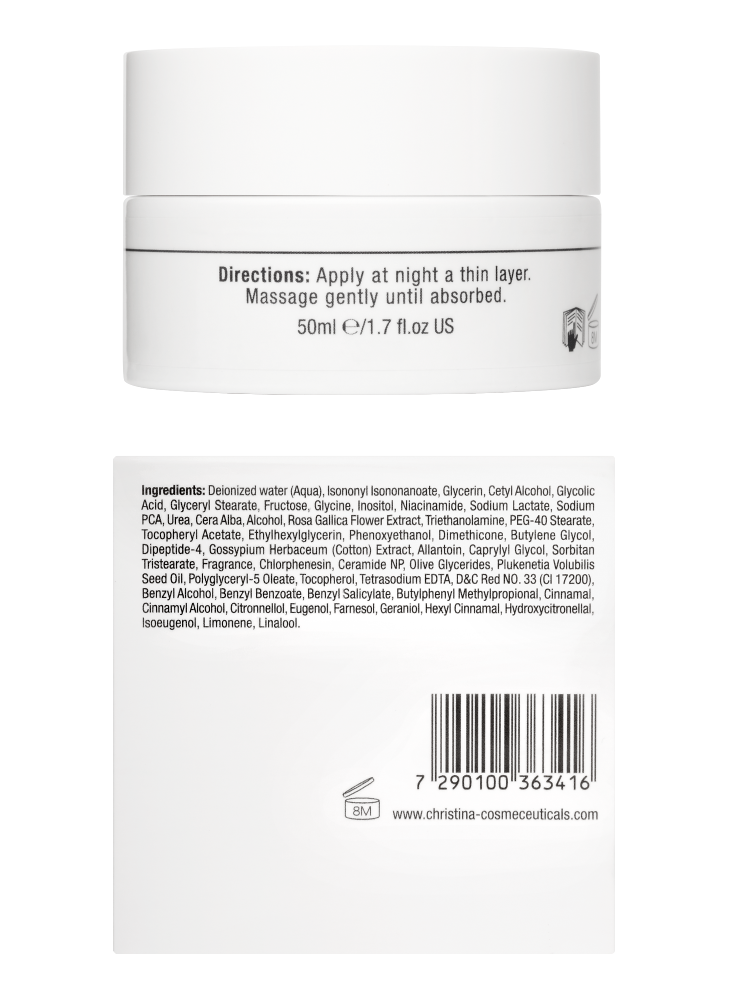 Christina Cosmetics Muse Revitalizing Night Cream Rückseite