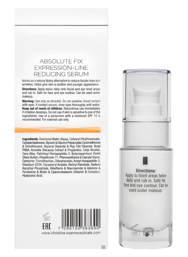 Christina Cosmetics Forever Young Absolute Fix Serum Rückseite