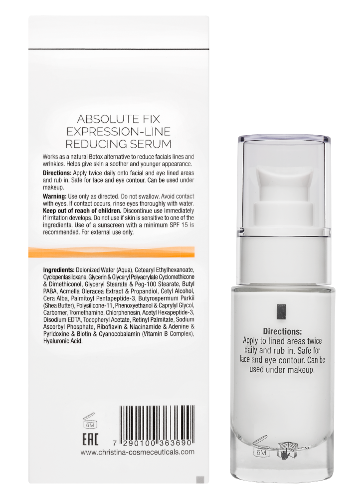Christina Cosmetics Forever Young Absolute Fix Serum Rückseite