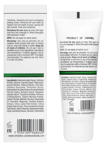 Christina Cosmetics Line Repair Nutrient Wood Pulp Scrub Rückseite