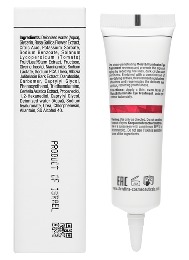 Comodex Moist and Illuminate Eye Treatment Verpackung Hinten