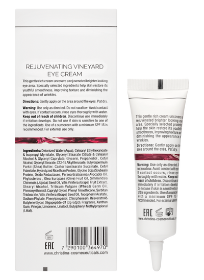 Christina Cosmetics Rejuvenating Vineyard Eye cream Rückseite
