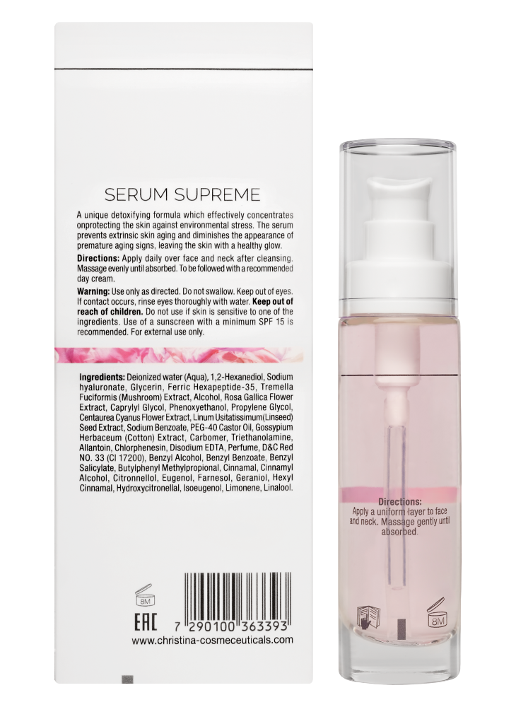 Christina Cosmetics Muse Serum Supreme Rückseite