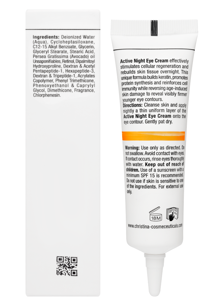 Christina Cosmetics Forever Young Active Night Eye Cream - Aktive Nachtcreme für die Augen Rückseite