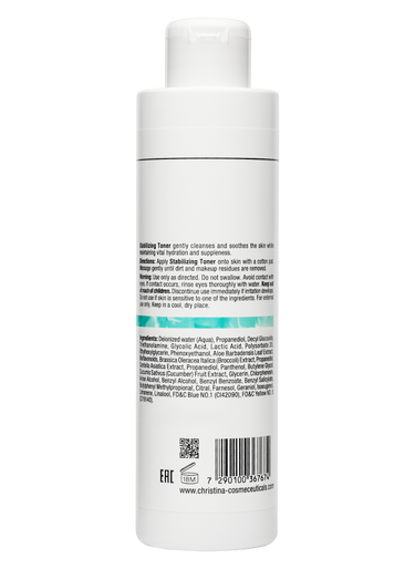 Christina Cosmetics Unstress Stabilizing Toner Rückseite