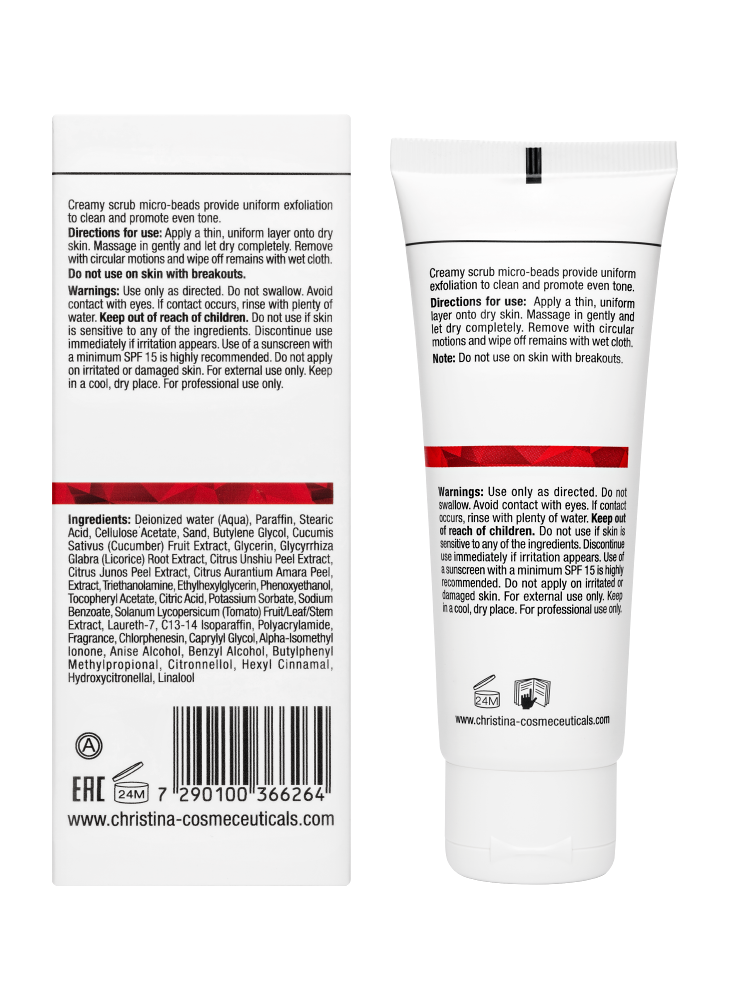 Comodex Scrub Smooth Exfoliator Rückseite