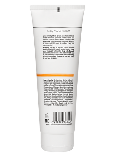 Christina Cosmetics Forever Young Silky Matte Cream Rückseite