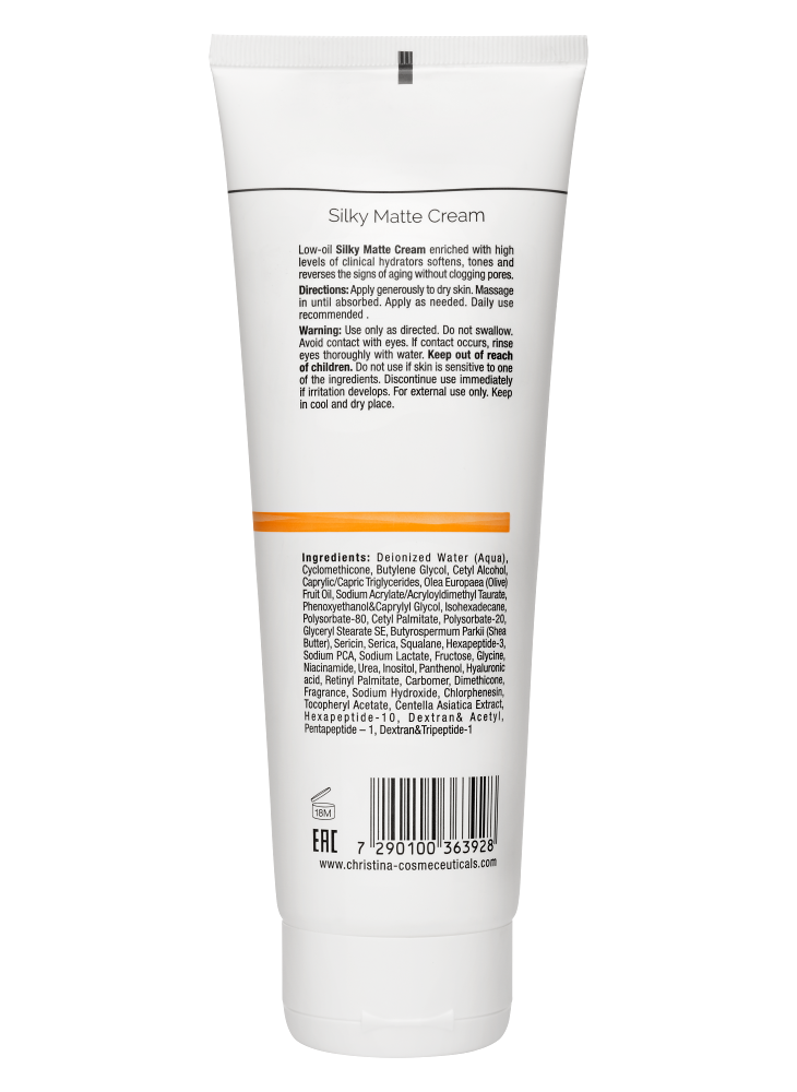 Christina Cosmetics Forever Young Silky Matte Cream Rückseite