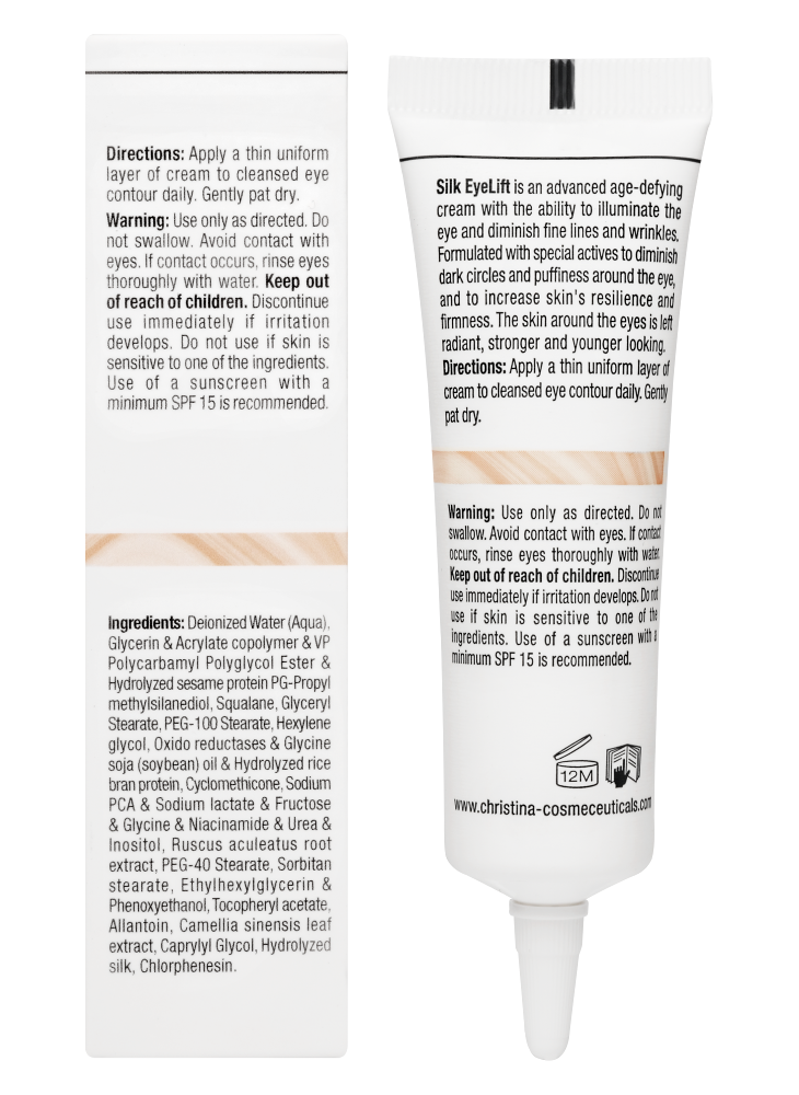 Christina Cosmetics Silk Eye Lift Cream Rückseite