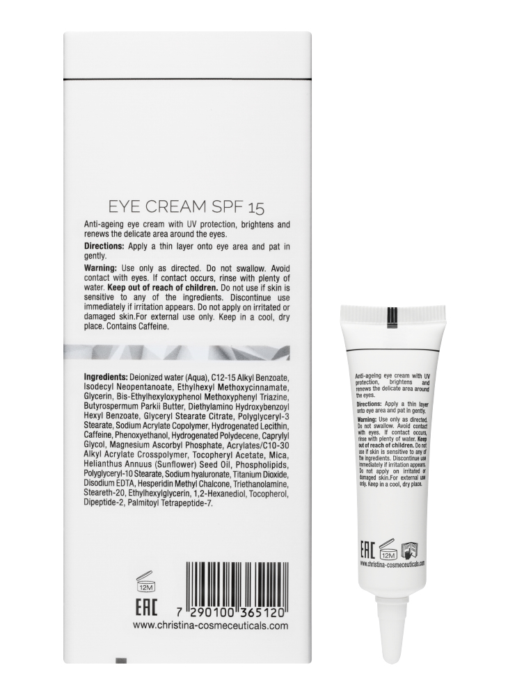 Christina Cosmetics Illustrious Eye Cream SPF 15 Rückseite