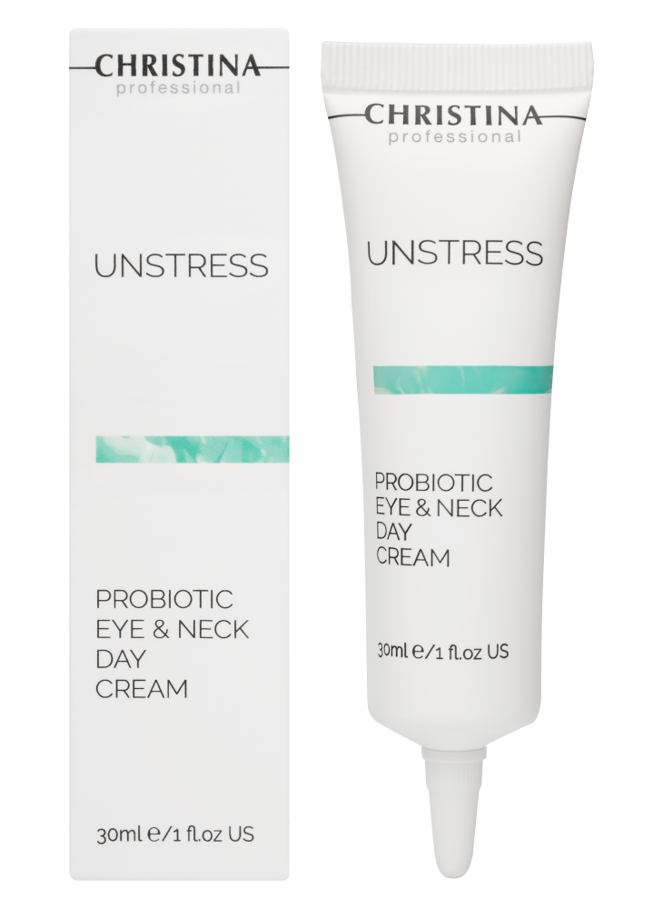 Christina Cosmetics Unstress Probiotic Eye and Neck Day Cream Verpackung