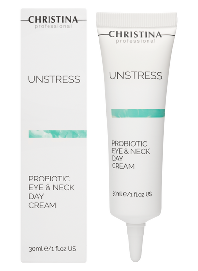 Christina Cosmetics Unstress Probiotic Eye and Neck Day Cream Verpackung