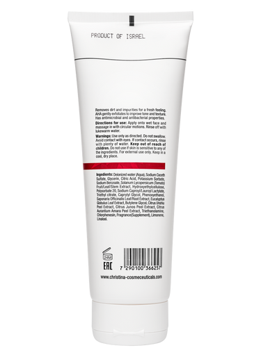 Comodex Clean & Clear Cleanser Verpackung Hinten