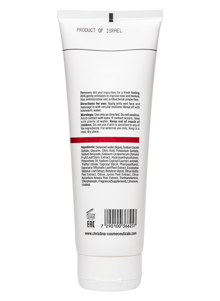 Comodex Clean & Clear Cleanser Verpackung Hinten