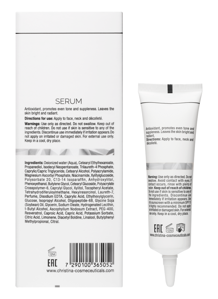 Christina Cosmetics Illustrious Serum Rückseite