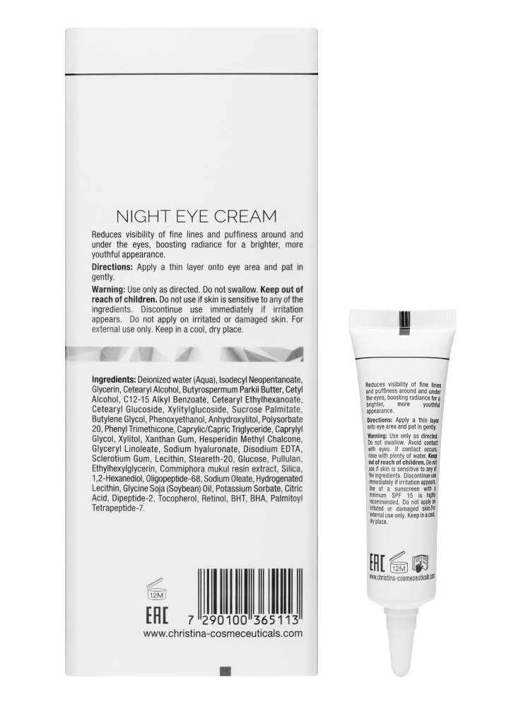 Christina Cosmetics Illustrious Night Eye Cream Rückseite