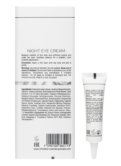 Christina Cosmetics Illustrious Night Eye Cream Rückseite