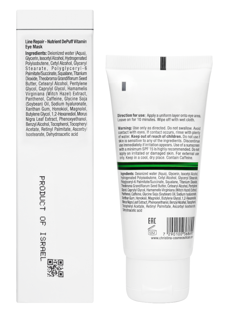 Christina Cosmetics Line Repair Nutrient Depuff Vitamin Eye Mask Rückseite